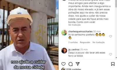 Bocalom reclama de pichação em obra do elevado na Dias Martins