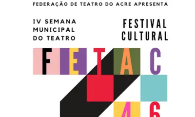 Federação de Teatro do Acre celebra 46 anos com poesia, música e arte