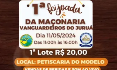Maçonaria de Cruzeiro do Sul promove Feijoada Solidária para fazer melhorias no templo