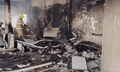 Incêndio atinge prédio do antigo supermercado Gonçalves