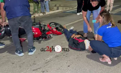 Morador de rua se joga na frente de moto e causa acidente; 3 ficam feridos