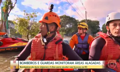Jornal Hoje destaca atuação de bombeiros do Acre em resgate no Rio Grande do Sul