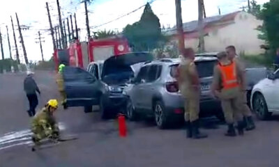 Grávida em Amarok invade contramão e colide contra carro de Comandante dos Bombeiros