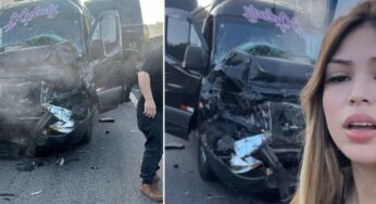 Melody sofre acidente em estrada a caminho de show: ‘Foi um livramento’; vídeo