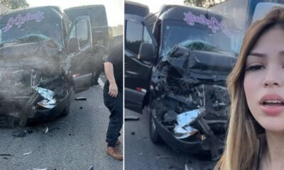 Melody sofre acidente em estrada a caminho de show: ‘Foi um livramento’; vídeo