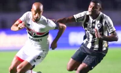 Botafogo bate recorde, mas Calleri muda jogo e comanda empate do São Paulo