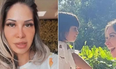 Cozinheiro filma filha de Maíra Cardi comendo, que diz: ‘Celular de pobre’