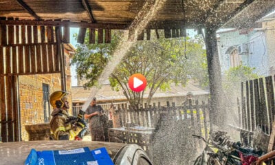 Princípio de incêndio em oficina quase atinge gráfica em Rio Branco