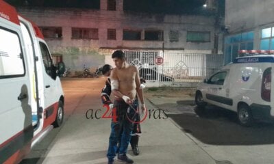 Homem é esfaqueado ao andar de bicicleta no Centro de Rio Branco