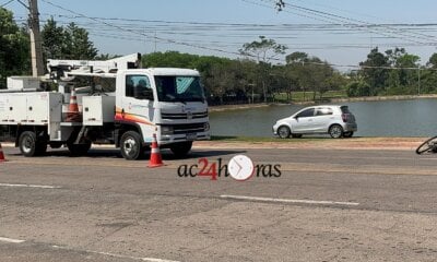 Empresa nega que caminhão tenha derrubado postes e ferido idoso em Rio Branco
