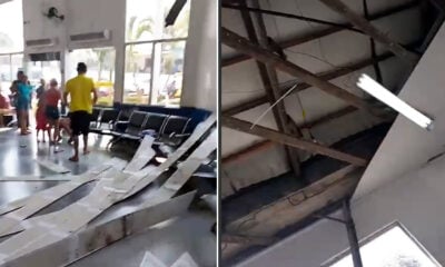 Vídeo mostra forro de hospital que desabou em cima de pacientes em Tarauacá