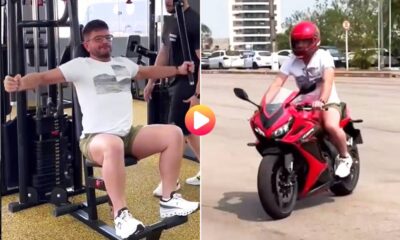 Gladson grava vídeo indo à academia em moto de alta cilindrada