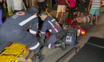 Colisão entre motos deixa mecânicos feridos no Ramal Bom Jesus