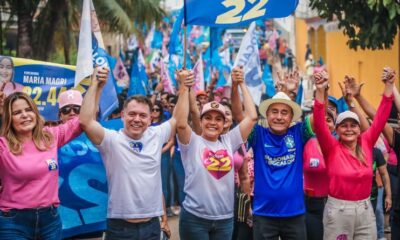 Acompanhados de Mailza, Bocalom e Alysson participam de caminhada na Estrada do Quixadá