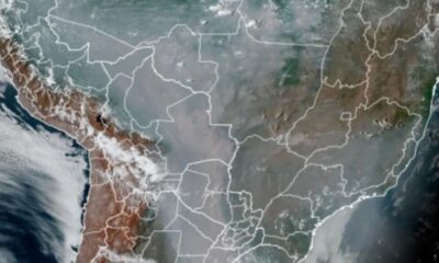 Brasil está coberto por “enorme nuvem de fumaça”, afirma Climatempo