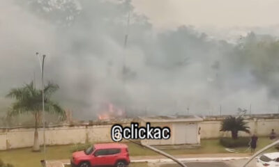 Incêndio atinge área próxima ao condomínio Reserva do Bosque