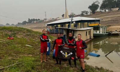 Militares resgatam embarcação parcialmente naufragada e doam materiais para reparos