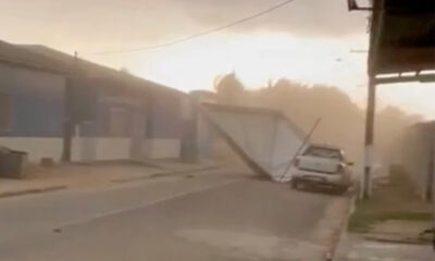 Temporal arrasta tenda e assusta moradores de Manoel Urbano