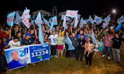 Bairro da Cobal recebe Zequinha durante bandeiraço em Cruzeiro do Sul