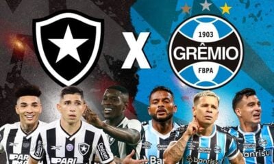 Botafogo x Grêmio: onde assistir ao vivo, horário e escalações