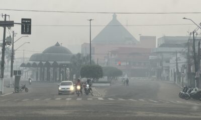 Fumaça de queimadas fica ainda mais densa em Cruzeiro do Sul