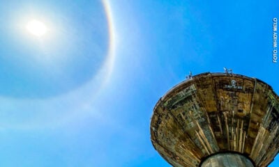 Outubro inicia com céu azul pelo segundo dia seguido e halo solar em Rio Branco