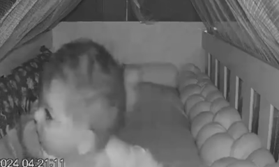 Vídeo: bebê acorda assustado com barulho de explosão no interior do Acre