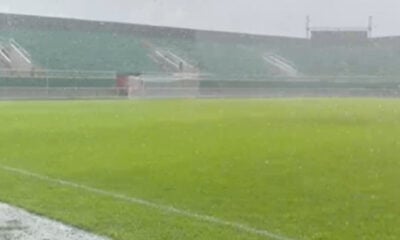 Chuva antecede amistoso entre Flamengo Sub-20 e Santa Cruz na Arena da Floresta