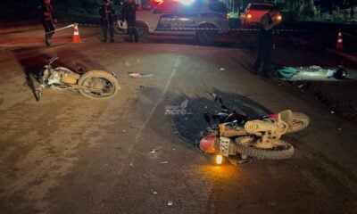 Idoso morre e homem fica ferido em colisão entre motocicletas na BR-317