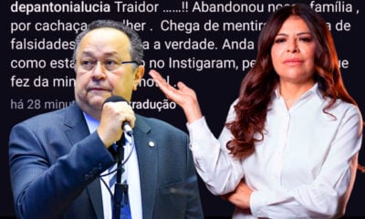 Antônia Lúcia volta a chamar esposo de traidor: “abandonou família por cachaça e mulher”