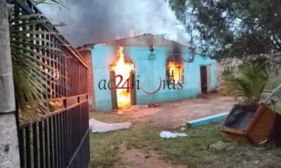 Mesmo com medida protetiva, homem incendeia casa da ex-esposa em Rio Branco