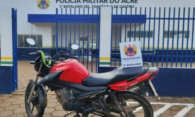 Polícia Militar recupera motocicleta furtada na noite de Natal no bairro Belo Jardim