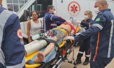 Colono tem crânio afundado após colisão entre motocicletas em Sena Madureira