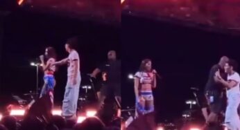 Anitta dá bronca em fã que invadiu palco em show: “Vai tomar um coió”