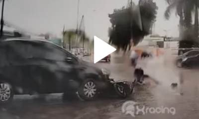 Motociclista é atropelado após desviar de colisão na Avenida Antônio da Rocha Viana