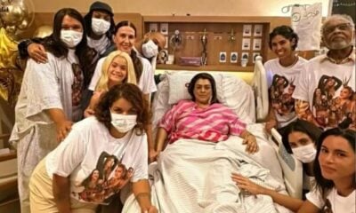 Preta Gil posta foto com a família em hospital e anuncia saída da UTI