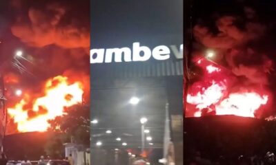 Incêndio atinge fábrica da Ambev em Manaus