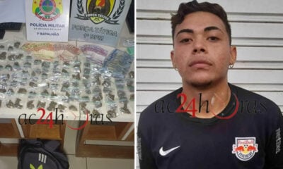 Traficante tenta fugir, mas acaba preso com dinheiro e drogas