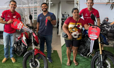 Ganhadores de promoções da Honda Grupo Star recebem motocicletas