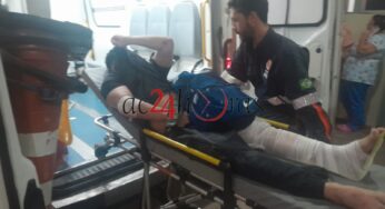 Conversão proibida causa acidente e deixa motociclista ferido