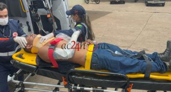 Eletricista cai de altura de 4 metros durante serviço em igreja