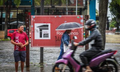 Inmet emite alerta de chuvas intensas e ventos fortes para o Acre neste sábado