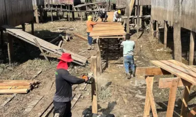 Trapiche que caiu durante resgate em Tarauacá é reconstruído