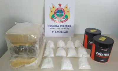 Mulher presa no Acre misturava cocaína com creatina