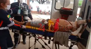 Motociclista sofre acidente grave ao passar por quebra-molas na Via Verde