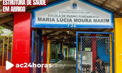 Com 28 abrigados, escola oferece atividades a crianças vítimas da cheia