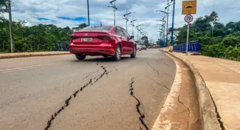 Recém inaugurada, ponte sobre igarapé Judia apresenta rachaduras