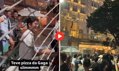 Acreana recebe pizza enviada por Lady Gaga em frente ao Copacabana Palace