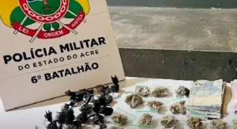 Criminoso troca tiros com a PM e quatro são detidos em Cruzeiro do Sul