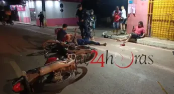 Colisão entre motocicletas deixa dois homens feridos em Rio Branco